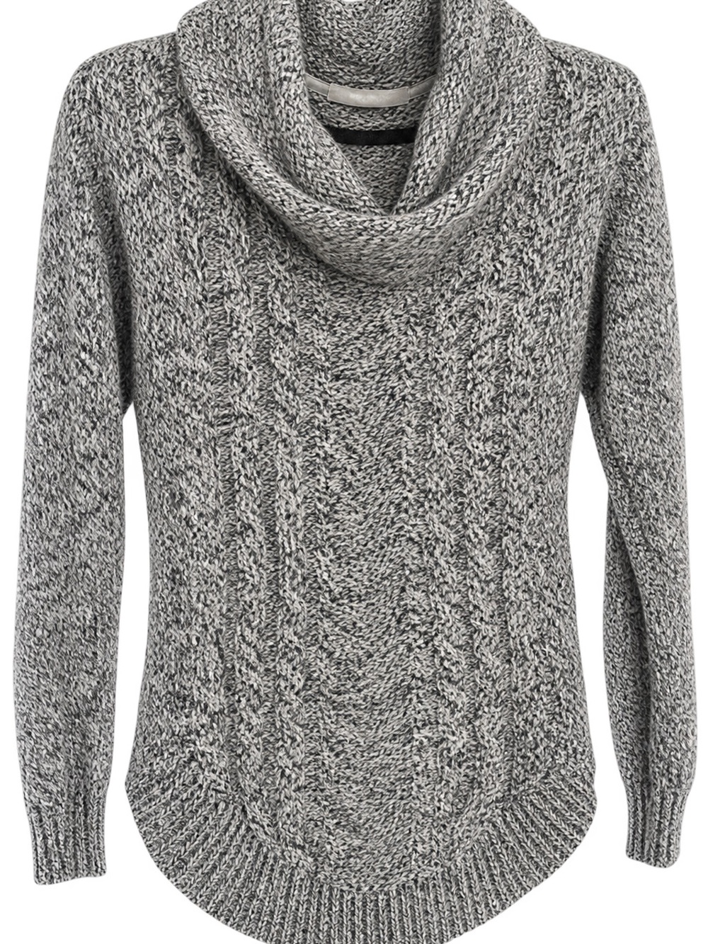 RD Style Marled Gray Cable Cowl Sweater